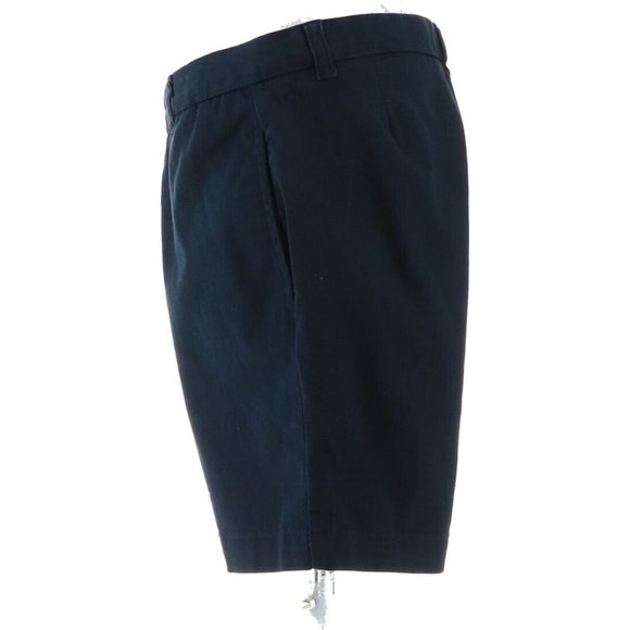 NWT LANDS' END GIRL'S PLAIN FRONT STAIN RESISTANT CHINO SHORTS CLASSIC NAVY - Picture 3 of 14